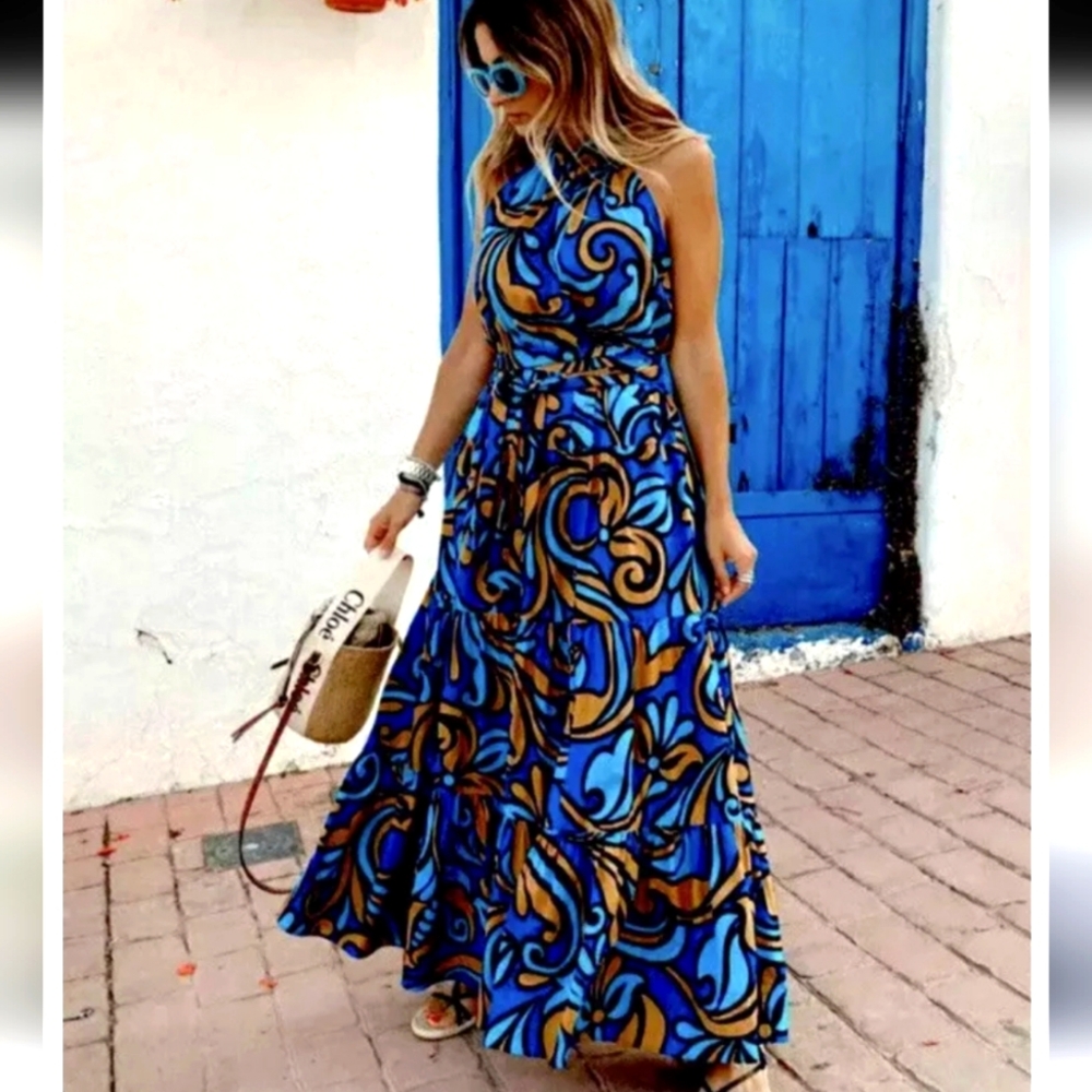 Zara Geometric Sleeveless Dresses